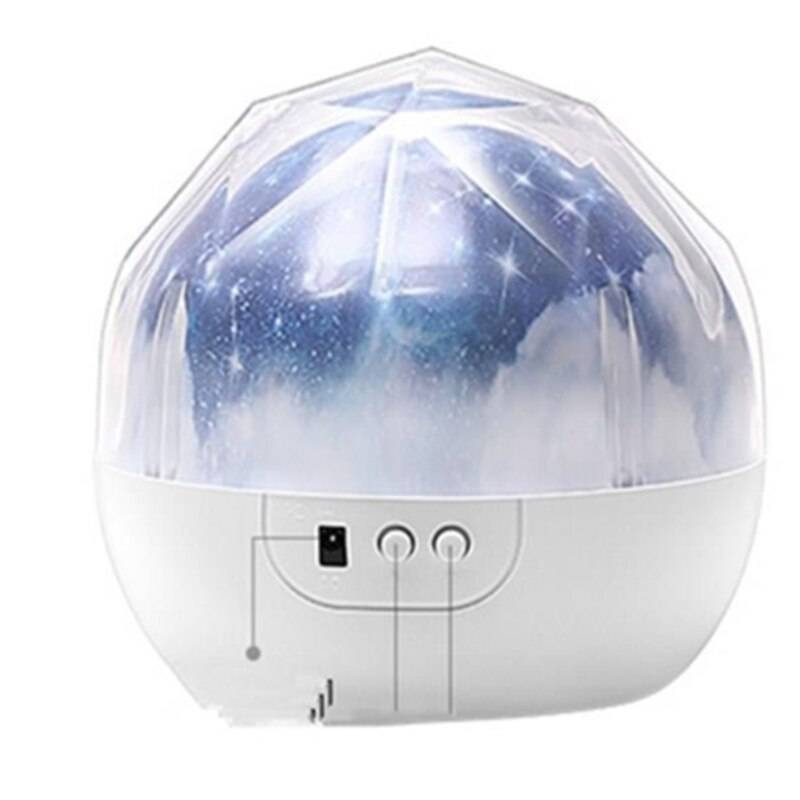 Stjärnhimmel nattljus planet ic projektor led lampa färgglad rotera blinkande stjärna barn baby jul