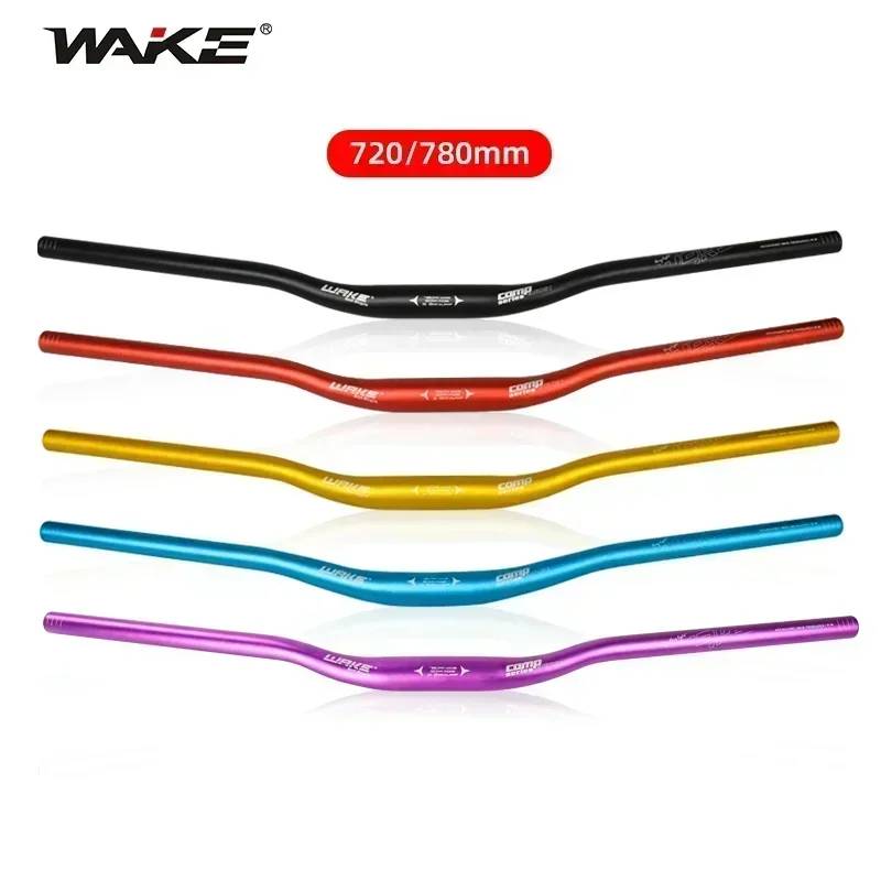 WAKE Bicycle Handlebar 720mm/780mm 31.8mm Aluminum Alloy Ergonomic Design Mountain Bike MTB Handlebar for Cycling Accessories