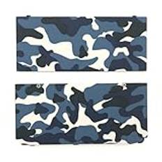 Hzxkqmil Ersättande Skal Främre/Bakre Hölje Övre och Nedre Fodral Skydd DIY Täckplattor Tillbehör för Nintendo New 3DS-konsol, Camo Blå