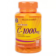 Tidsutsöndrande C-vitamin med hyben, 1000 mg - 120 tabletter