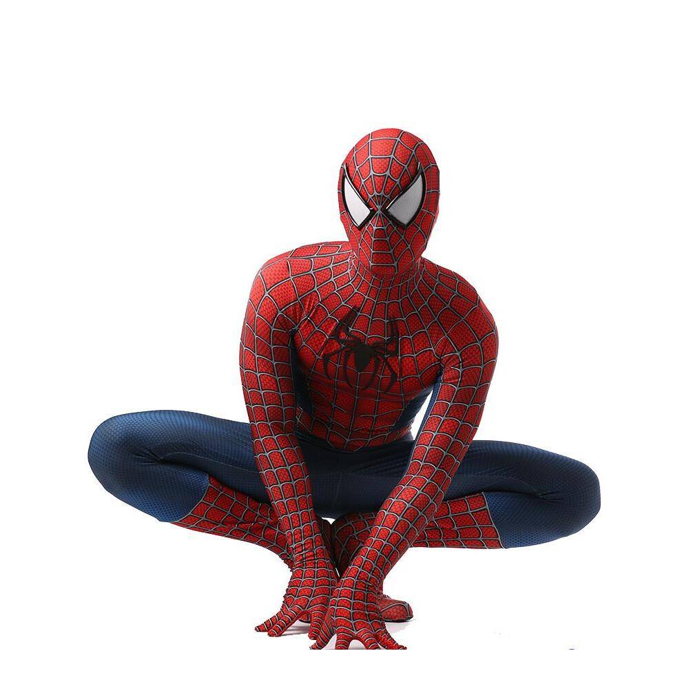 (Barn M (120-130)) Raimi Spider-Man Dräkt Cosplay Kostym Jumpsuit cm