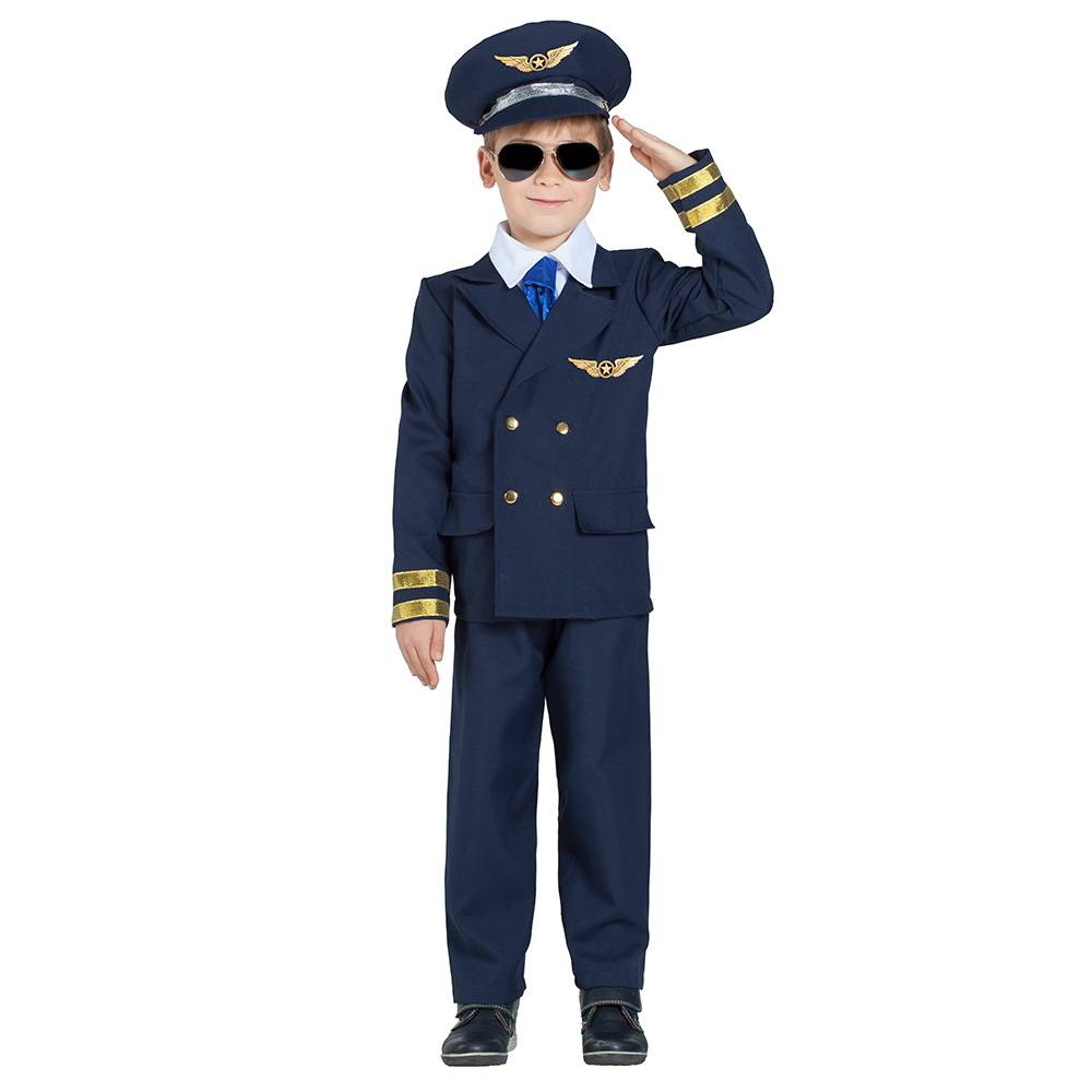 Pilot Orville kostume dreng 10-12 år