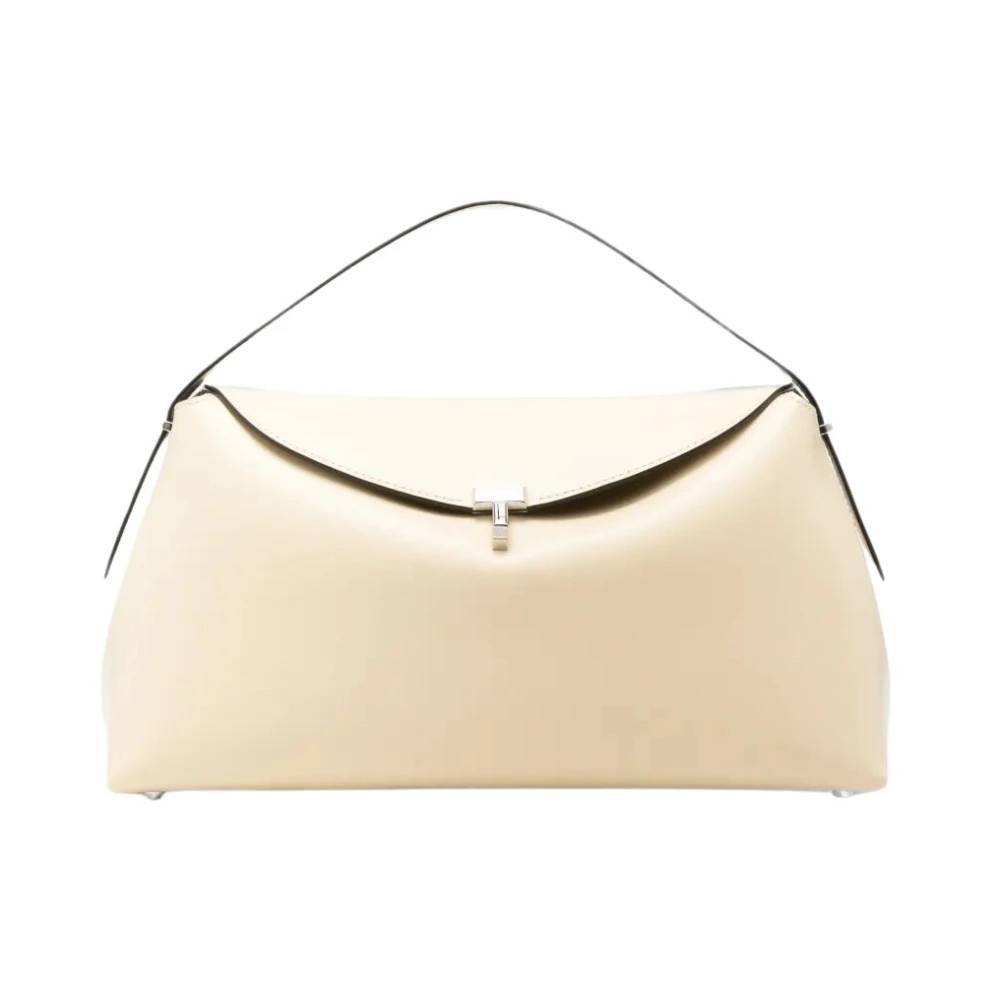 TotêMe T-Lock Læder Håndtaske - Tasker - Dame - Beige - ONE SIZE - Læder