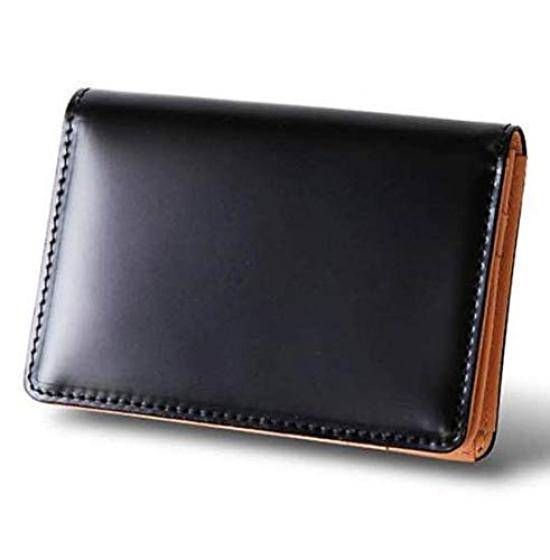 [WEN] 2020 Business Card Holder Men's Cordovan Cowhide Large Capacity Magnet Snap Close Brand 70 Business Cards Comes with Cosmetic Box Genuine