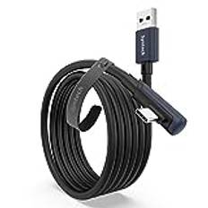 Syntech Linkkabel 3 meter kompatibel med Quest2 tillbehör och PC/Steam VR, höghastighetsöverföring för PC, USB 3.0 till USB C-kabel för VR-headset och Gaming-PC