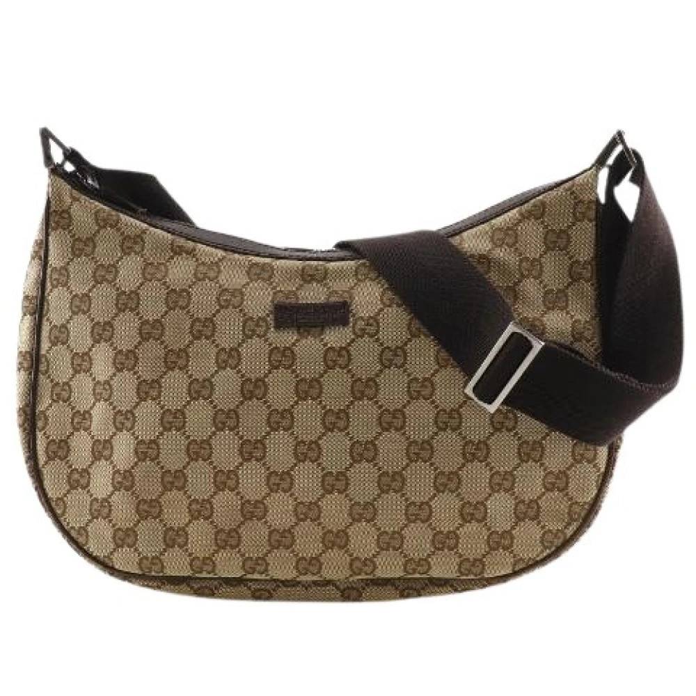 Gucci Vintage Pre-owned GG Canvas Skuldertaske - Vintage - Dame - Brun - ONE SIZE - Uld