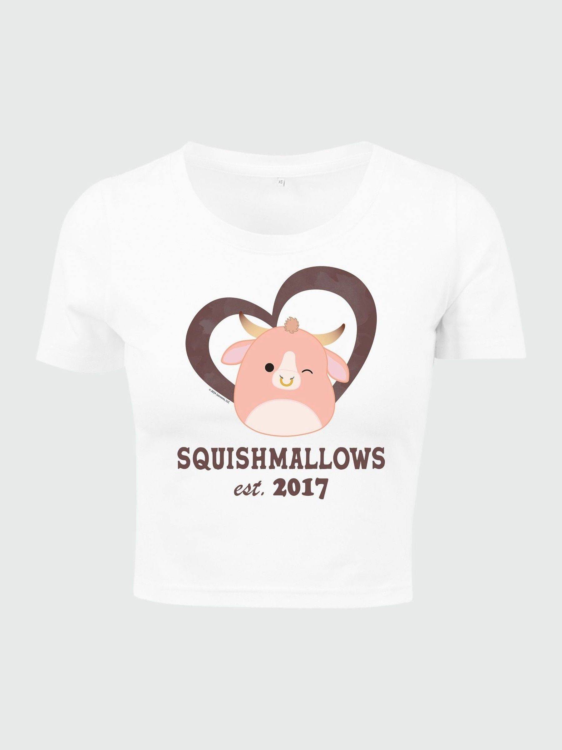 brandsin Brands In Dam Squishmallows Howland Cow 100% Bomull Crop Top