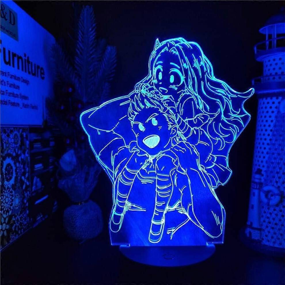 Nattljus 3D Illusionslampa Lemillion Mirio Eri My Hero Academia Figures Lampa Anime 3D LED Manga Li