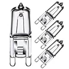 Halogen G9 Glödlampor 40W 230V för Ugns Och Mikrovågsugn Glödlampaapplikationer 300 Grader C Värmetoleranta Glödlampor 4 Pack