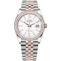 Rolex Damklocka 126281RBR-0005 Datejust 36 Vit/18 karat roséguld