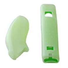 OSTENT Soft Silicon Cover Case Skin Pouch for Nintendo Wii Remote Nunchuk Controller Color Green