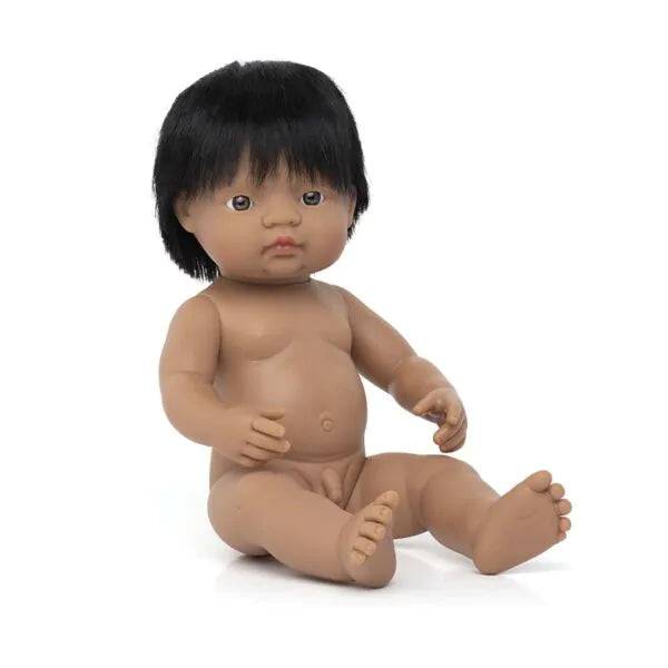 Miniland - Babydukke - 38 cm - Latinamerikansk - Dreng.
