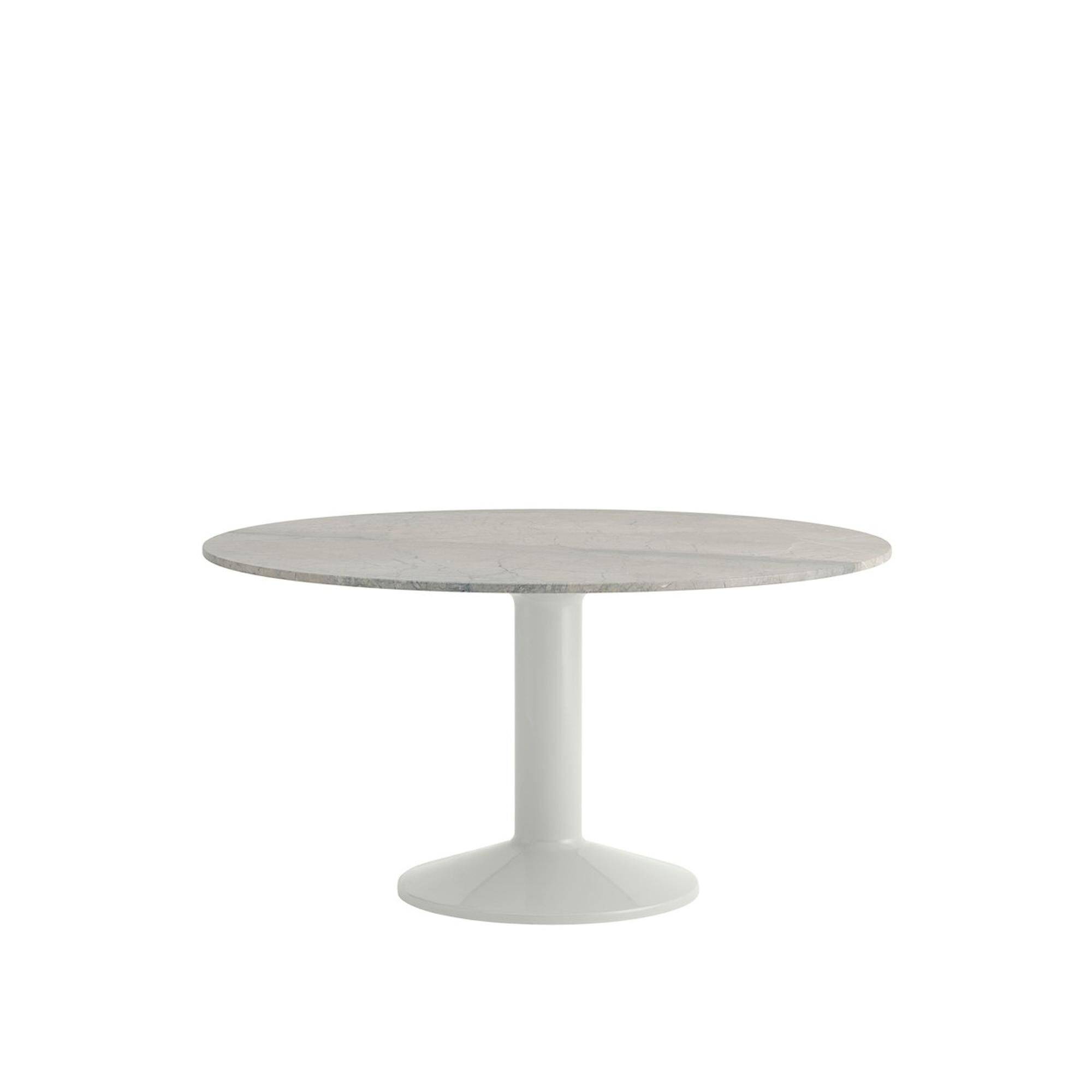 Center Matbord Ø140 Grå Marmor/ Grå - Grå marmor / Grå