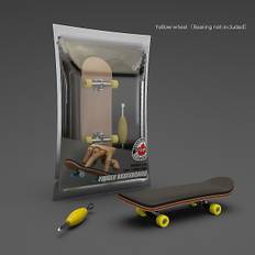 Finger Skateboard Træ Fingerboard Legetøj Professionelle Stents Finger Skate Sæt Yellow