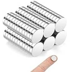 KOBOKO 30 stycken neodym-magneter, 12 × 2 mm magnet självhäftande stark, extra stark, för magnettavla och kylskåp