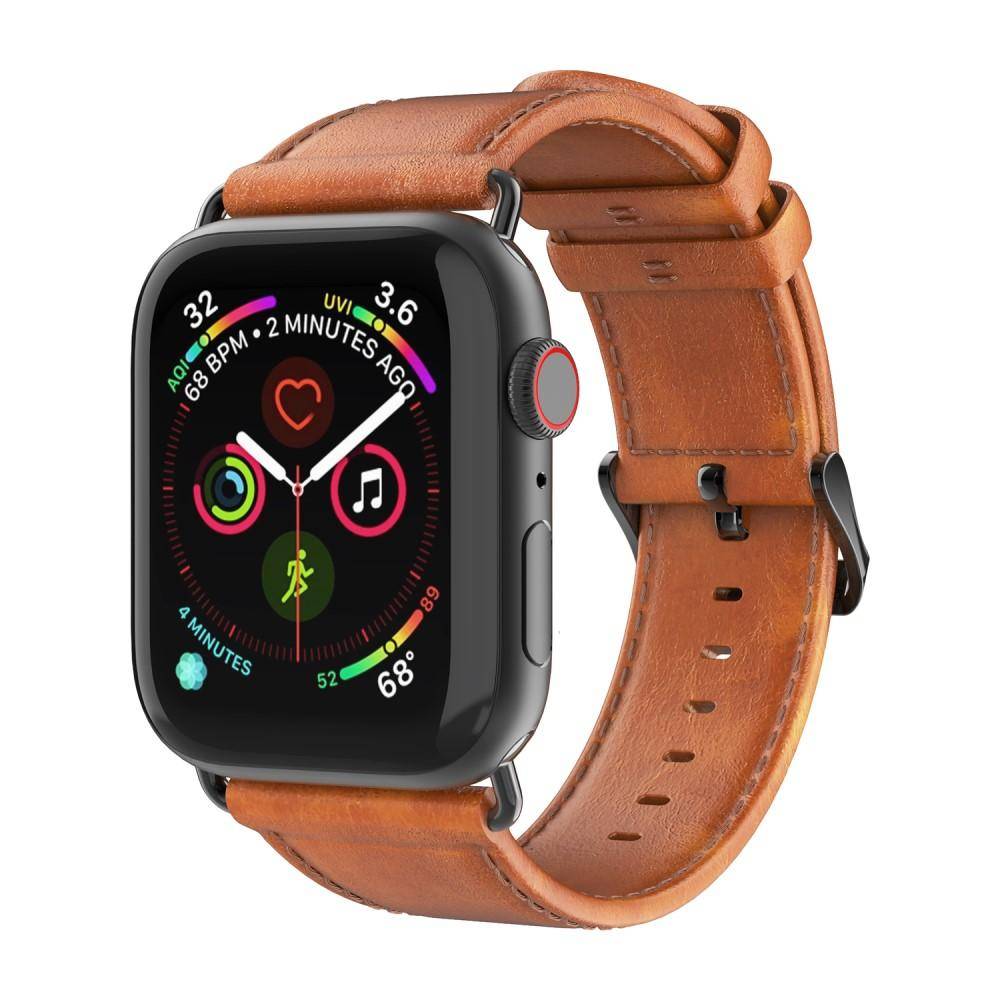 Dux Ducis Läderarmband Apple Watch SE 44mm Tan