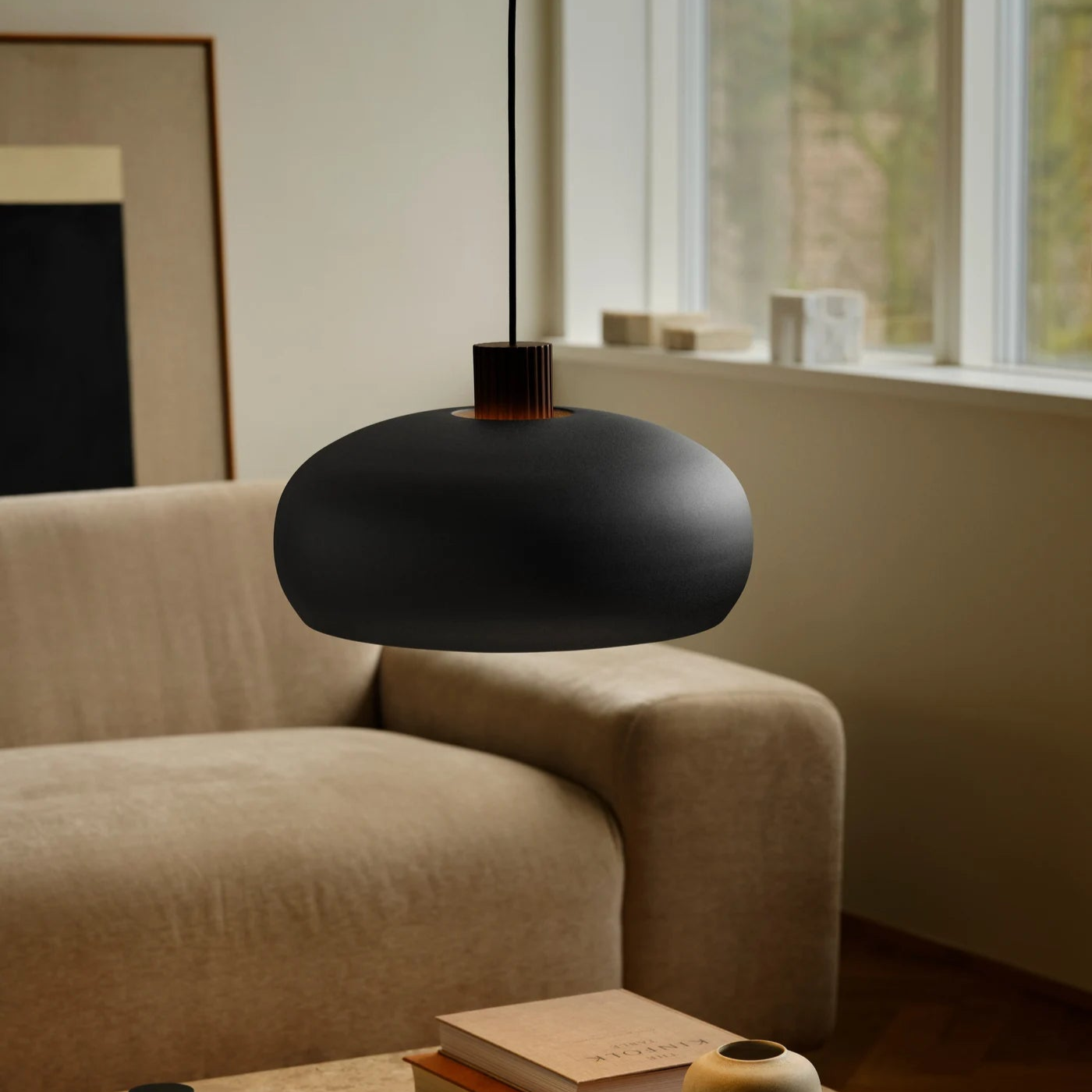 Aurelio Design Lampa – Svart Trä Pendellampa E27