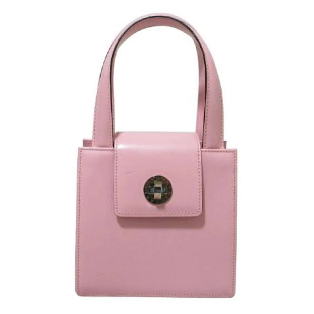 Bvlgari Vintage Pre-owned Læder 2way Skuldertaske - Vintage - Dame - Lyserød - ONE SIZE - Uld