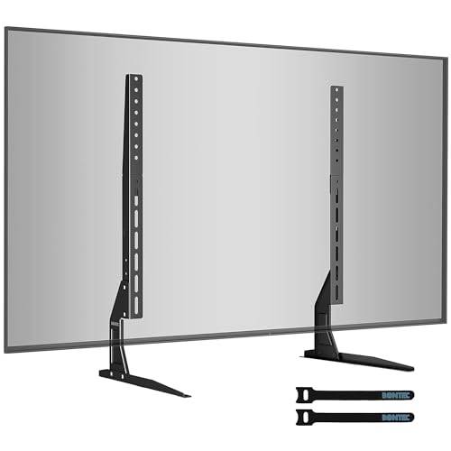 BONTEC Universellt TV-Stativ för Bordsskiva, Justerbar Höjd i 3 Nivåer, Passar 22–65 Tum LED/LCD/Plasma-TV, Robust Design för Max Vikt 50 kg, Max VESA 800 x 400 mm