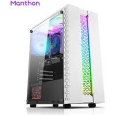 Wholesale Atx Full Towers Computer Cases Towers Gaming Pc Case With Rgb Light Strip Panel Tempered Glass Computer Gaming Case