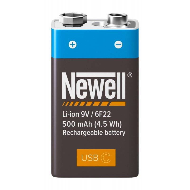 Uppladdningsbart 9V batteri med USB-C