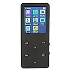 WiFi Mp3-spelare med Bluetooth, MP4-spelare med 1,8-tums Pekskärm, HiFi Loseless HiFi-ljud, Bärbar Digital Musikspelare, Lång Batteritid för Sportgåvor Springande Barn (Svart)