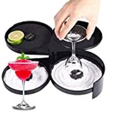Glasrimmer Cocktailrimmer, ABS+svamp 3-lagers Roterande Brickor Bartenderverktyg för Cocktail Hem Bar Festtillbehör