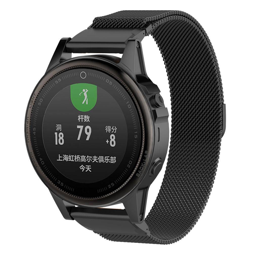 Garmin Fenix 8 43mm Armband Milanese Loop, Svart
