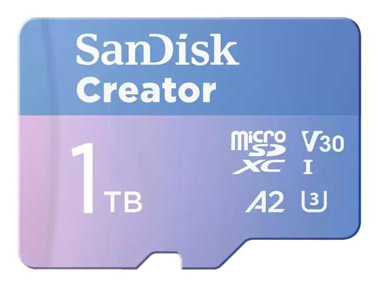 Creator - Flash-minneskort (microSDXC till SD-adapter inkluderad) - 1 TB - A2 / Video Class V30 / UHS-I U3 - mikroSDXC UHS-I