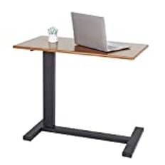 FATIVO Höjdjusterbart sidobord med dolda hjul, sängserveringsbord för att äta, PC, soffbord soffbord för äldre och funktionshindrade, starkt stöd 20 kg