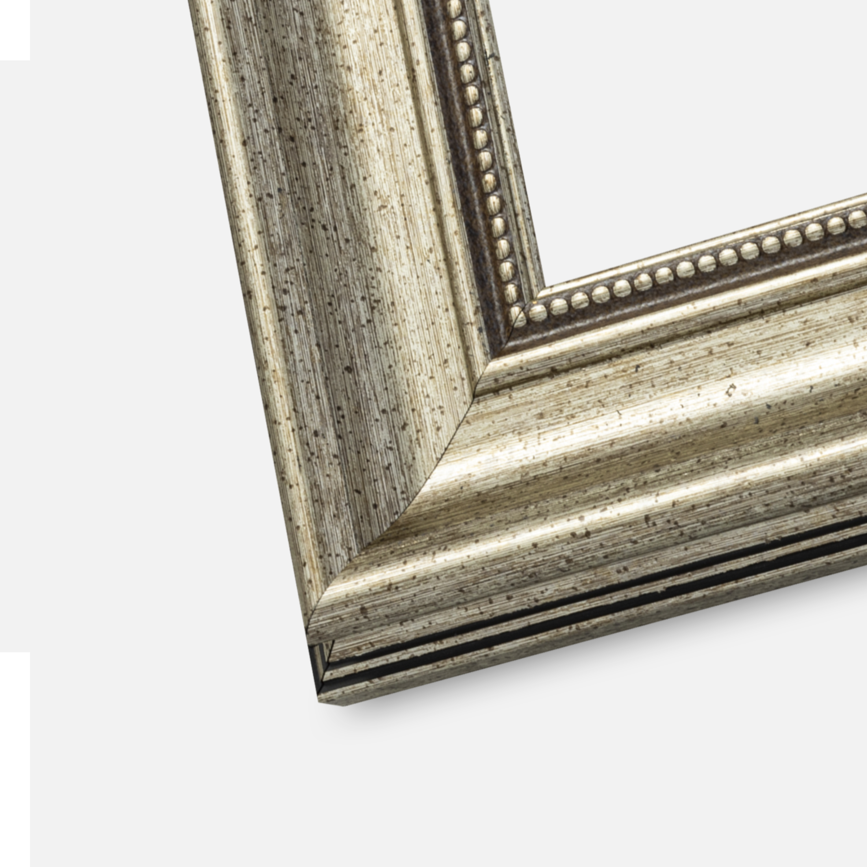 Ram Rokoko Glas Silver 60x80 cm - Passepartout Vit 50x65 cm