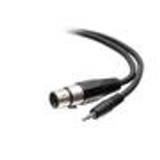 C2G 18in 3.5mm TRS 3 Position Balanced to XLR Cable - M/F - Headset-kabel - mini-phone stereo 3.5 mm hane till XLR3 hona - 46 cm - svart