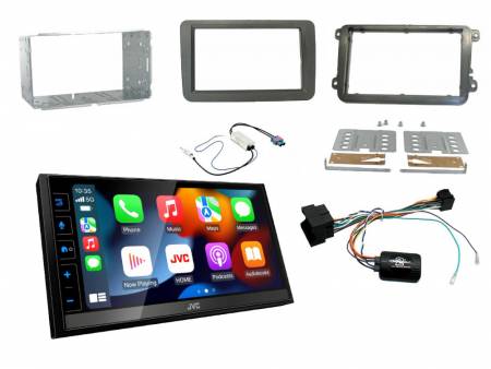 Installationskit VW 2-DIN (MIB-PQ) & JVC KW-M785DBW
