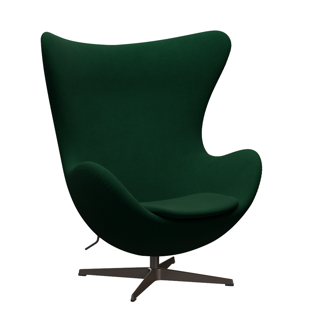 3316 Ægget loungestol, stel i brown bronze af Arne Jacobsen Hallingdal - 944 Glass Green - Jacobsen Plus