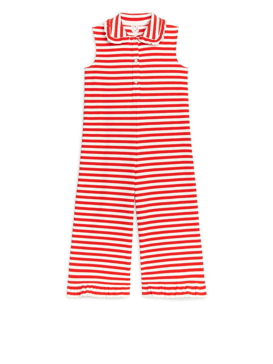 ARKET Frill-Collar Jumpsuit -Multi, 134