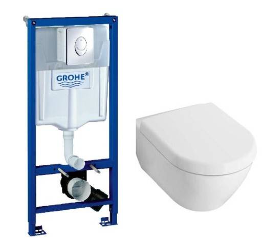 Villeroy & Boch Subway 2.0 vägghängt toalettpaket, vit