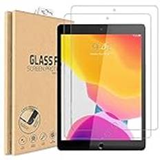 [2-pack] iPad Air 5 2022, iPad Pro 2020/2018 härdat glas, iPad Air 4 2020 härdat glas för iPad Air 5, 4:e generationen 10,9 tum, 9H HD okrossbara skydd [enkel installation] (klar)