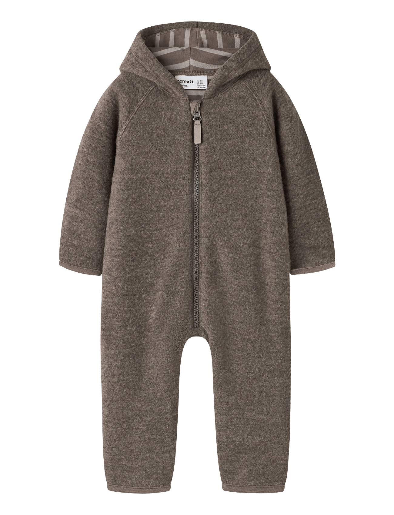 name it Nbfwmino Wool Bru Suit W/Lining - Brown - 50