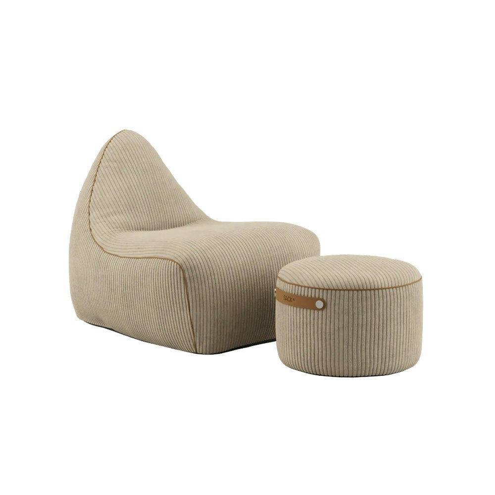 SACKit Chair & Pouf Indoor  Corduroy Beige