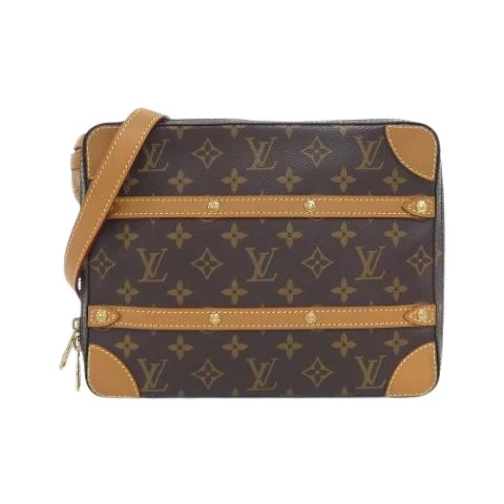 Louis Vuitton Vintage Pre-owned Monogram Soft Trunk Messenger Skuldertaske - Vintage - Dame - Brun - ONE SIZE - Uld