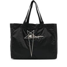 Rick Owens X Champion - x Champion totebag med broderad logotyp - dam - återvunnen polyamid - one size - Svart