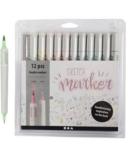 Tuschpennor Sketch Marker pastellfärg