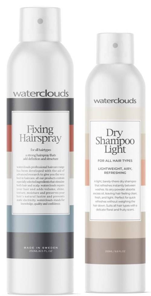 Waterclouds Fixing Hairspray 250 ml & Dry Shampoo Light 200 ml