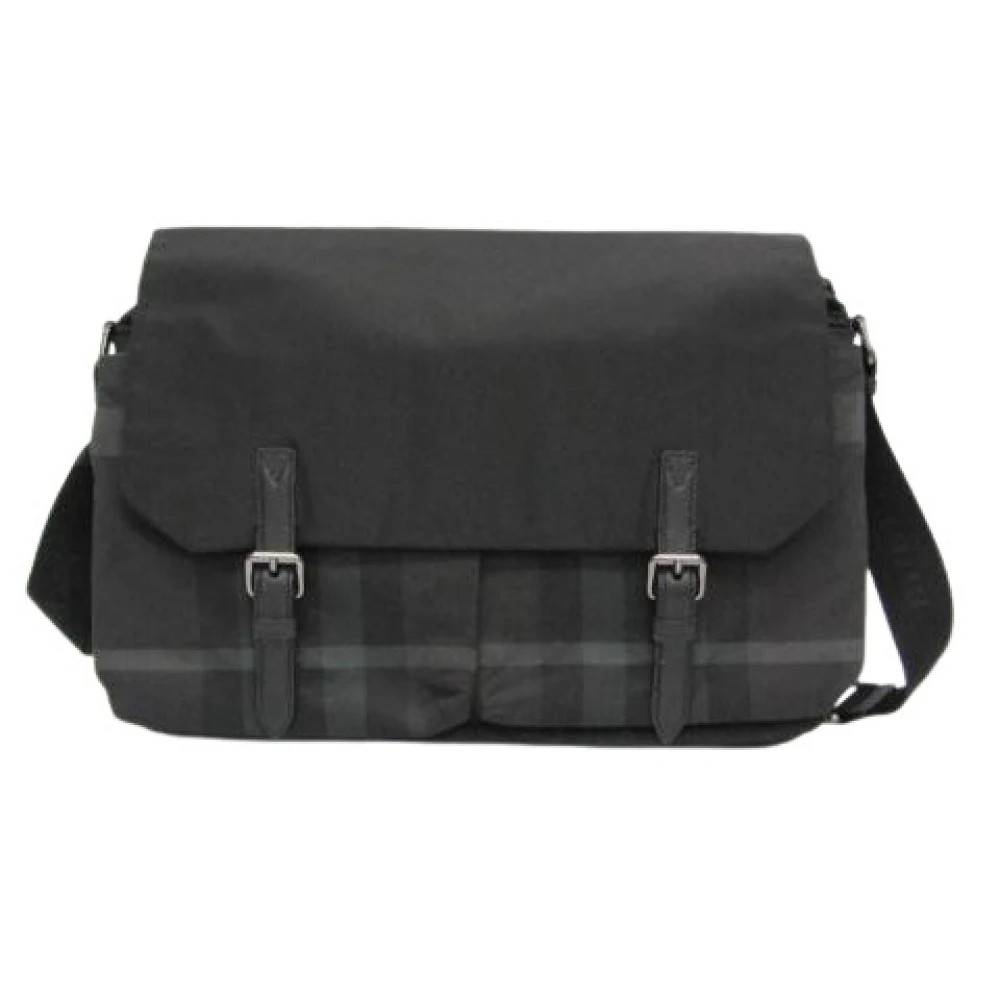 Burberry Vintage Pre-owned Vintage Messenger Taske - Vintage - Herre - Sort - ONE SIZE - Uld