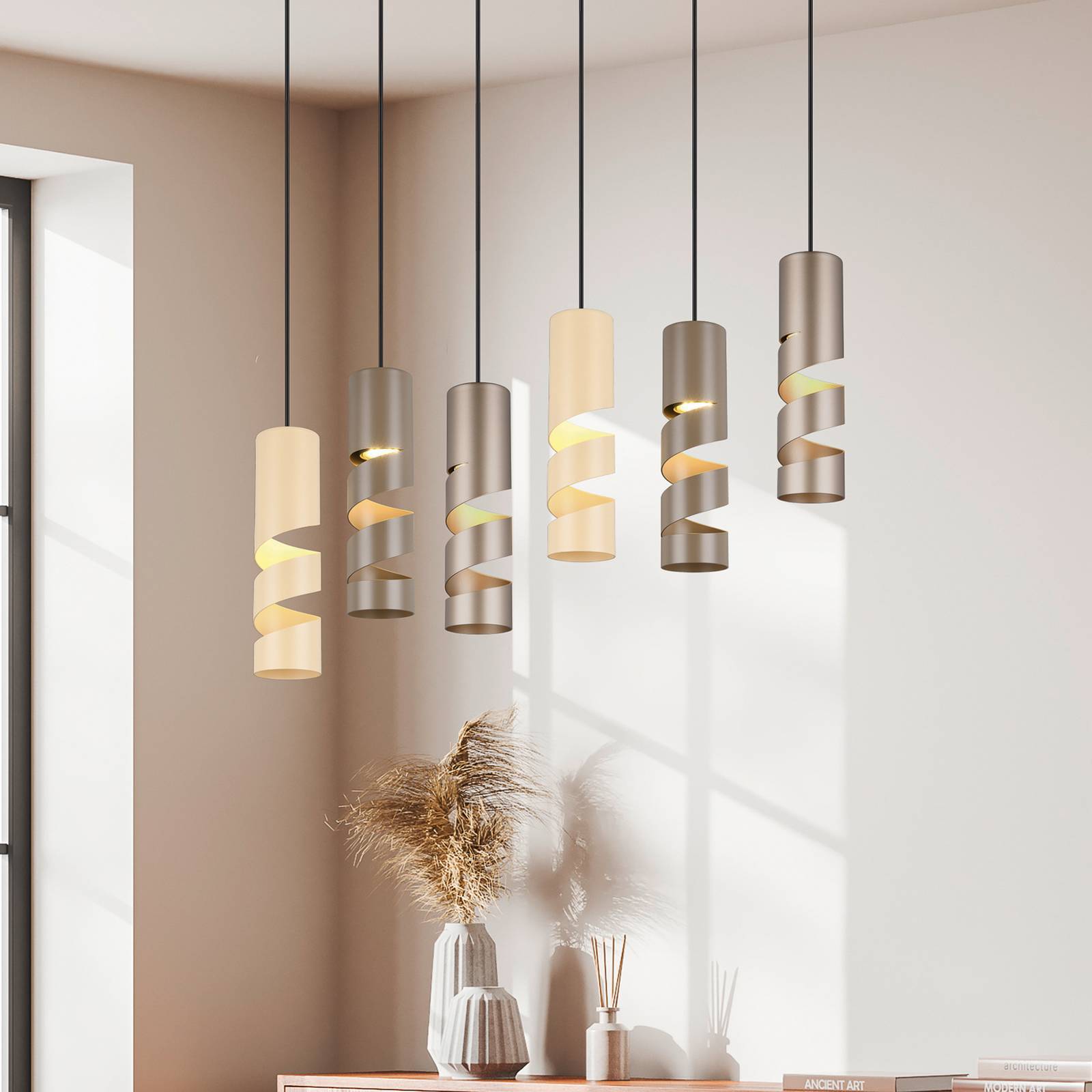Trio Lighting Hänglampa Stream, dimbar, Multifärgad, Vardagsrum / matsal, Metall, Modern, Pendellampa