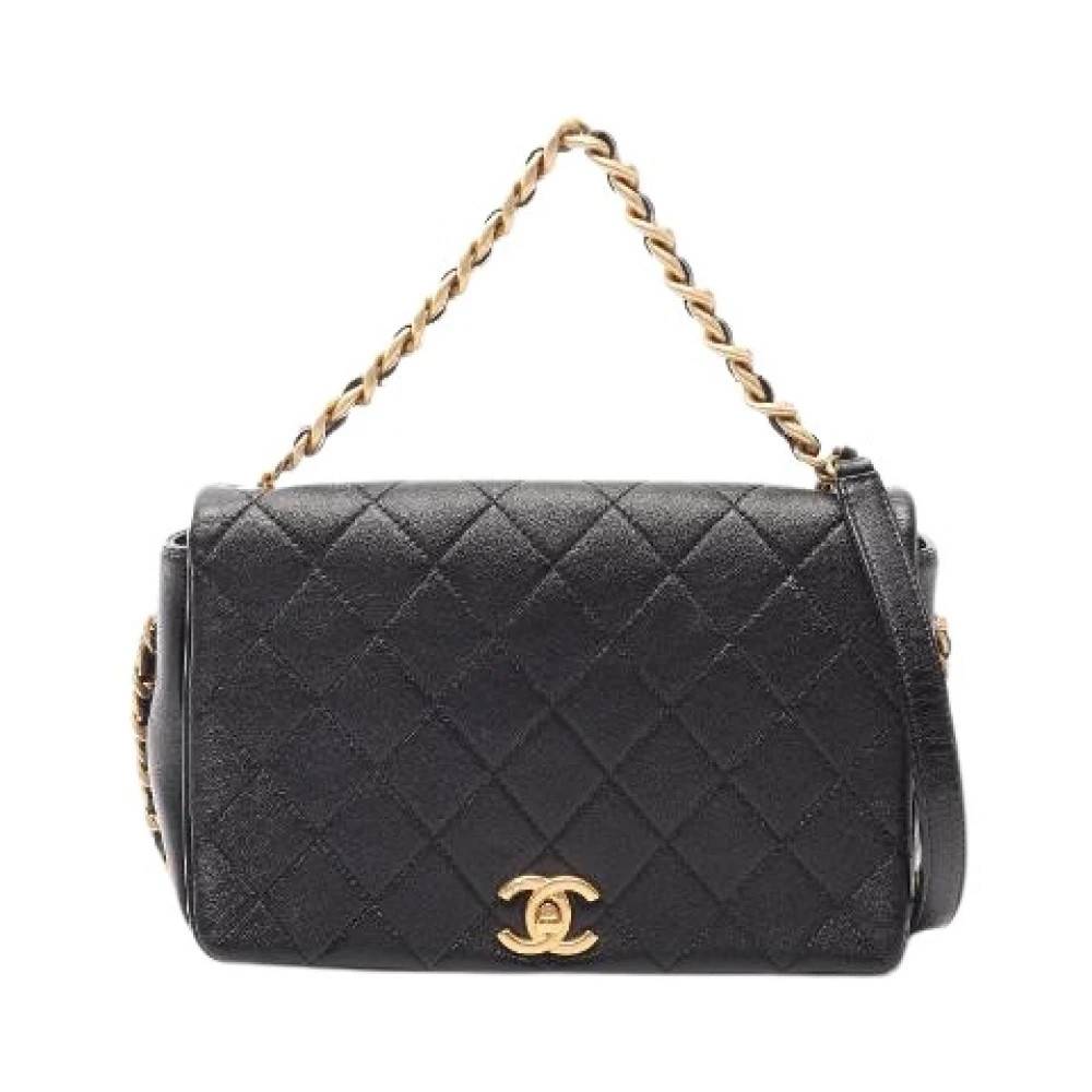 Chanel Vintage Pre-owned Matelasse Læder 2Way Skuldertaske - Vintage - Dame - Sort - ONE SIZE - Uld