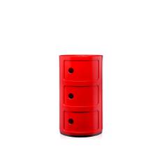 Kartell - Componibili 4967, Red, 3 Compartments - Hurtsar - Anna Castelli Ferrieri - Röd - Plast