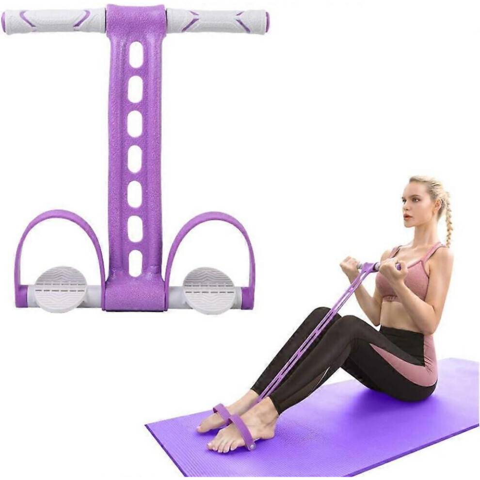 VICASKY 5-delt yoga-elastik, trænings-elastik, styrketræningselastik, ben-elastik, hofte-elastik, rød
