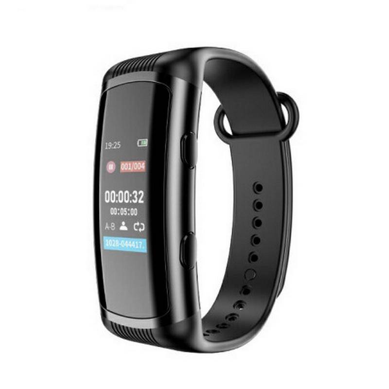 V50 Digital röstaktiverad inspelare 32g 64gb 128g Klocka Armband Ljudinspelning Professionell minidiktafon Mp3-spelare 8GB