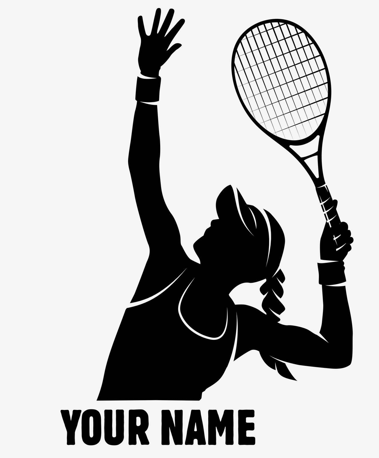 Väggklistermärke / Tennisspelare